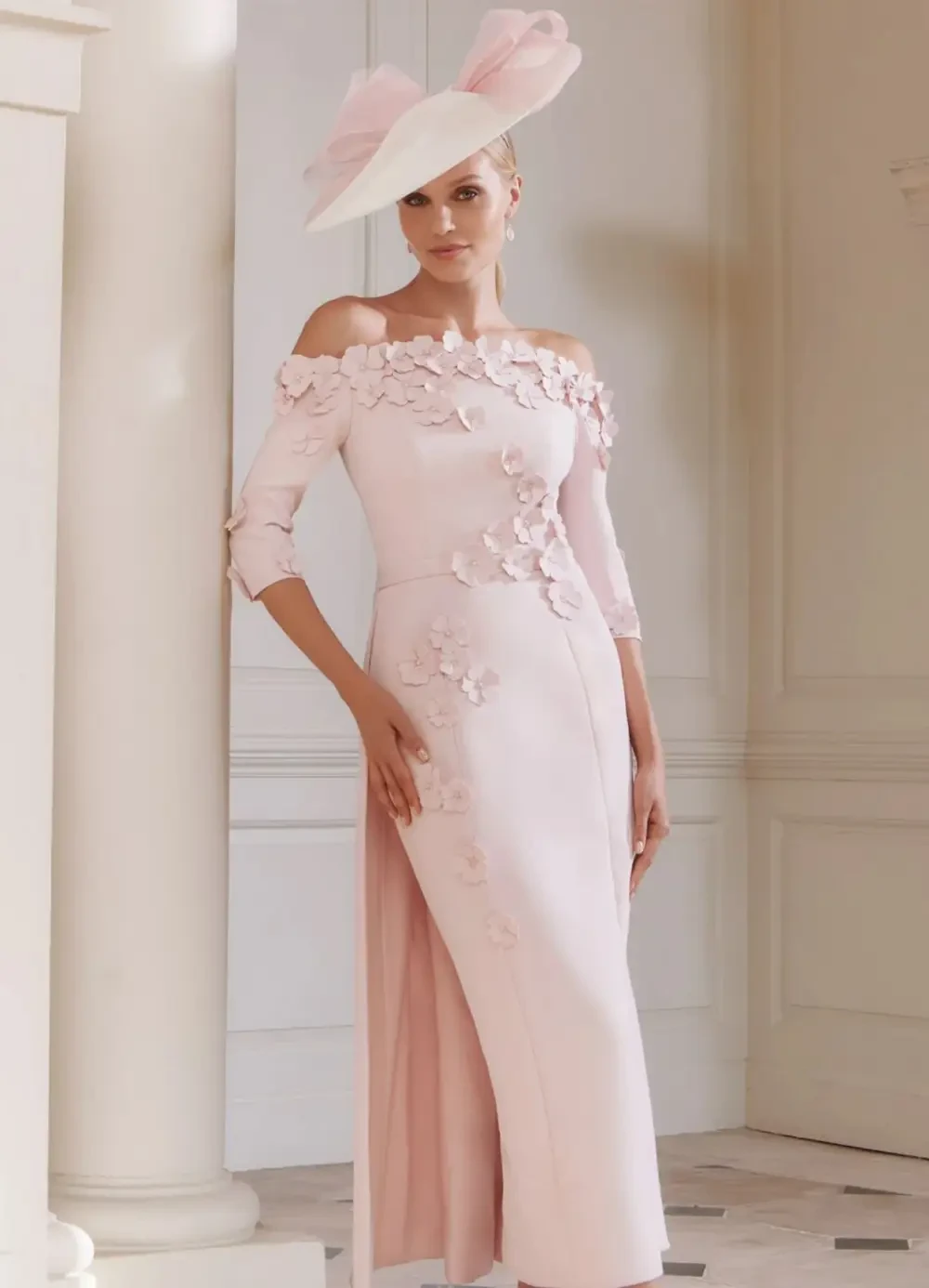 Model wearing a dress by John Charles