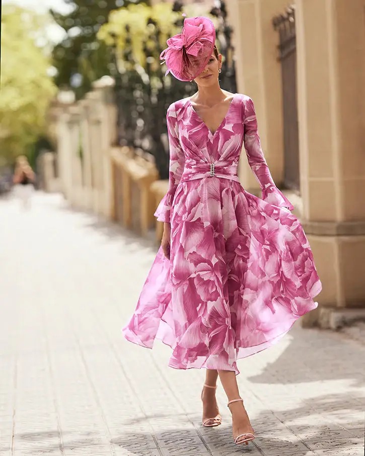 Model wearing a dress by Rosa Clara