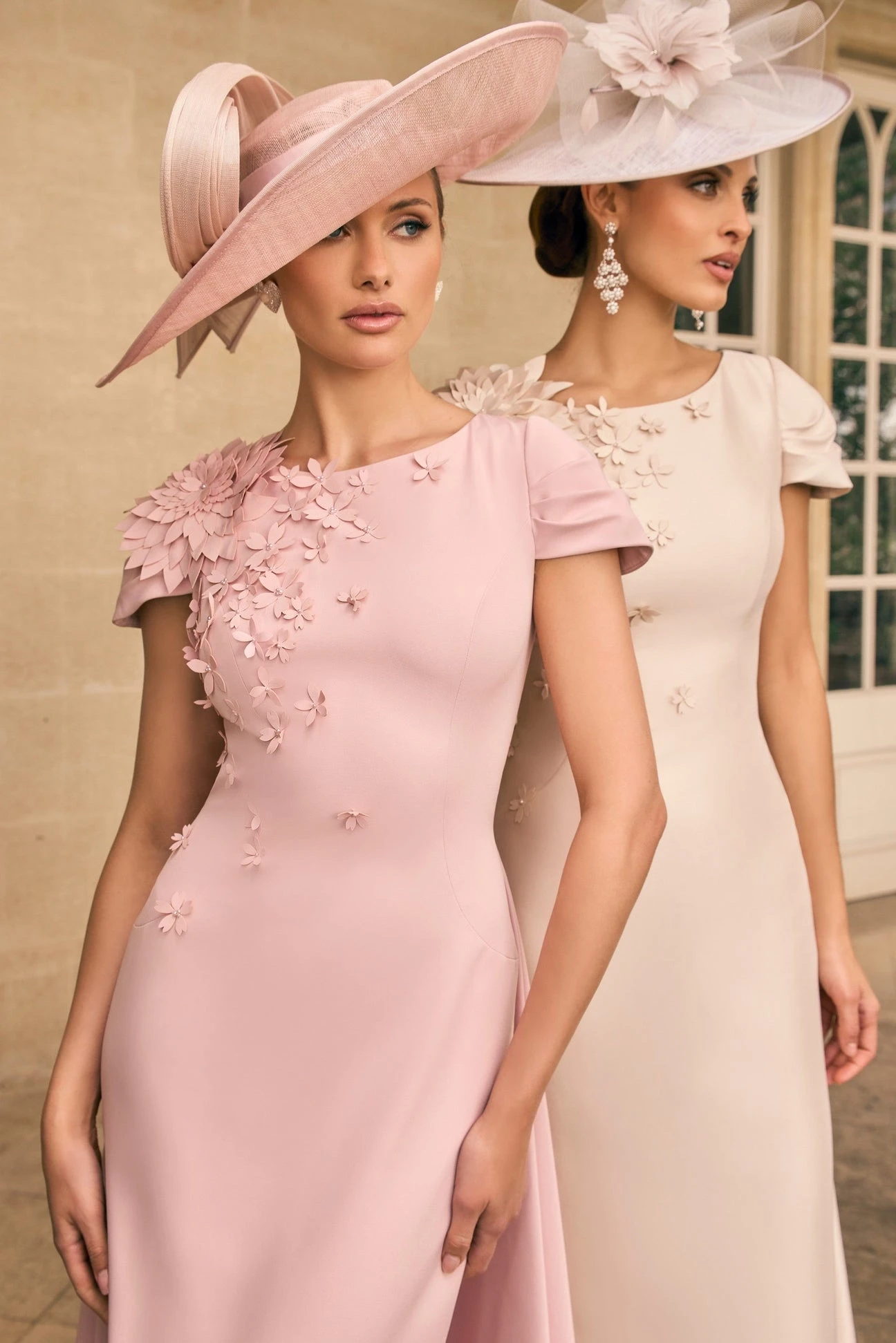 Model wearing a dress by Veni Infantino 