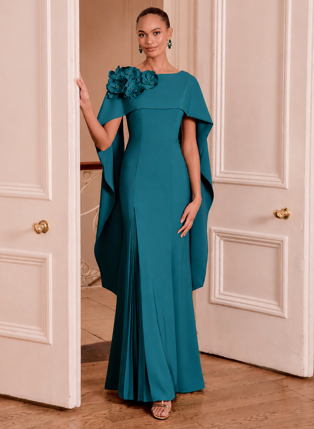 Model wearing a dress by John Charles