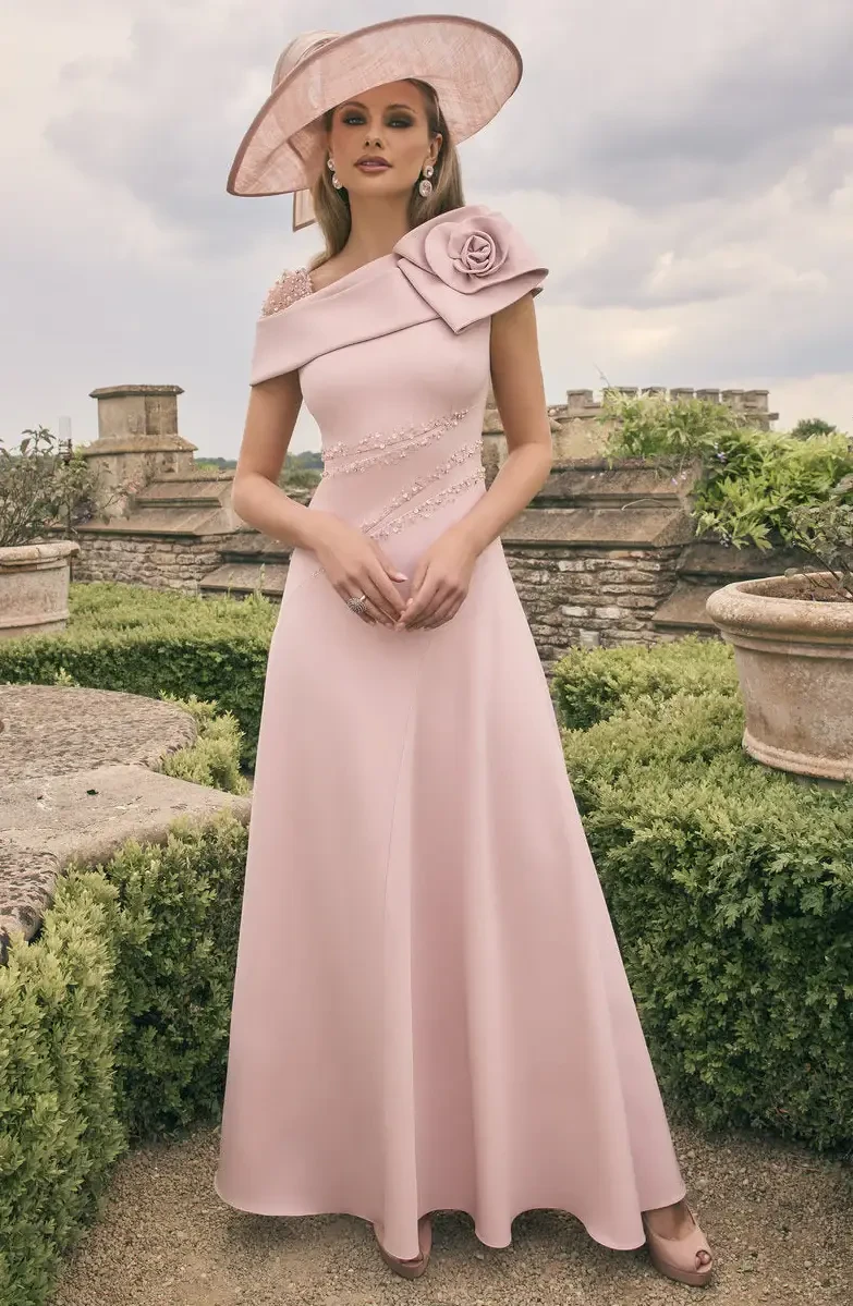 Model wearing a dress by Veni Infantino 